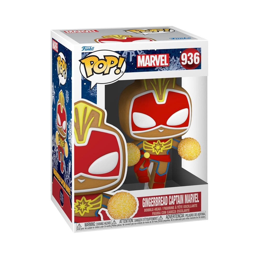 Boneco colecionável Funko Pop! Marvel Gingerbread Capitão Marvel