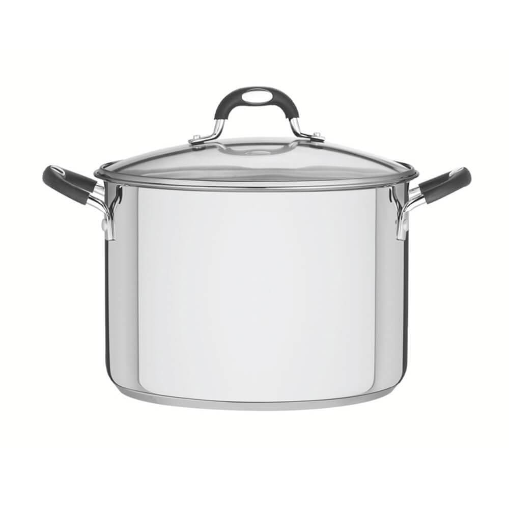 Caldeirão Tramontina Astro Silicone em Aço Inox com Fundo Triplo com Tampa de Vidro 28 cm 11,4 L 62125280