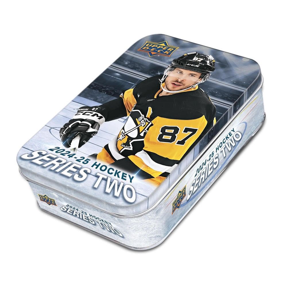 Colecionador Tin Upper Deck NHL 2024/25 Series, dois pacotes +8