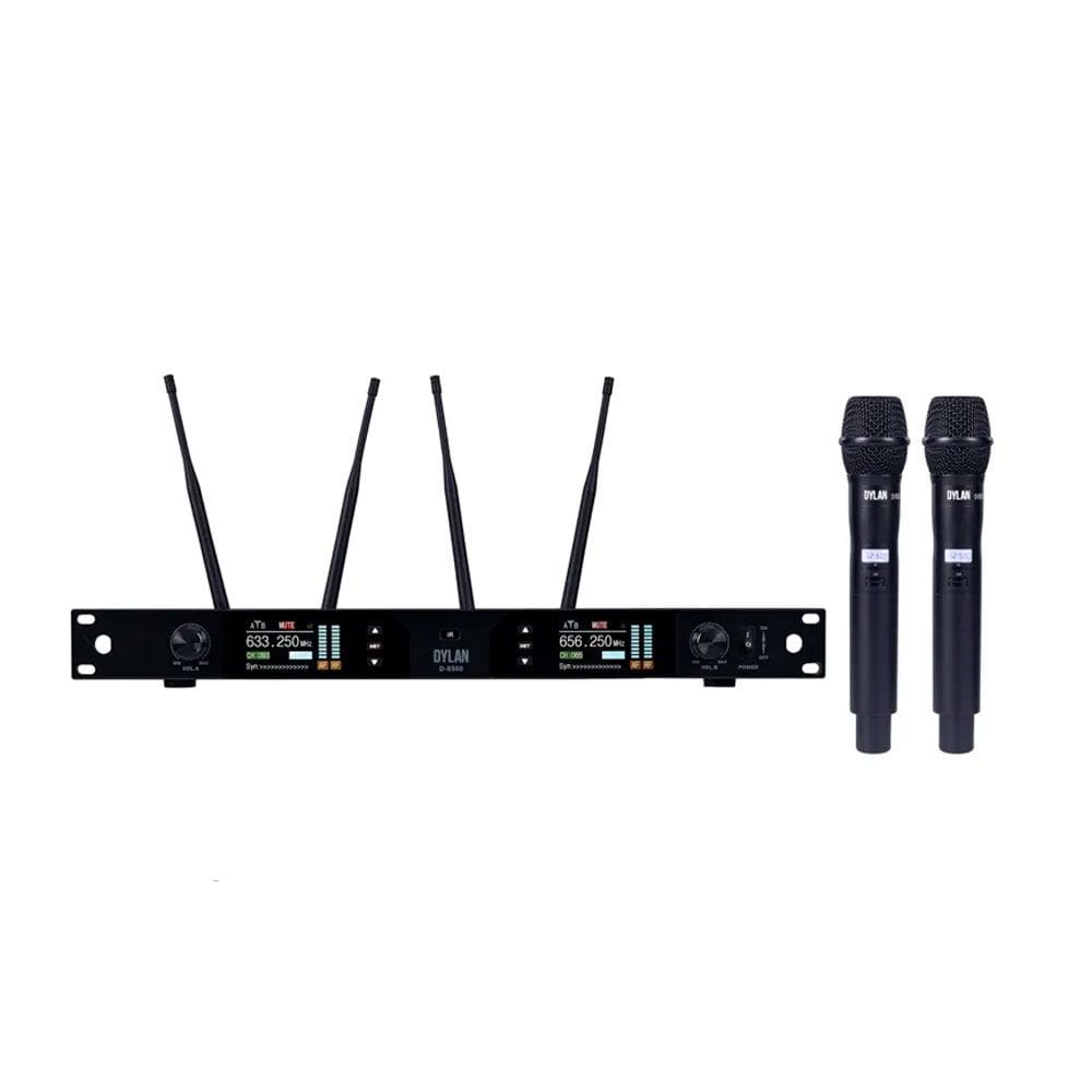 Microfone Dylan D-9500 Sem Fio Duplo