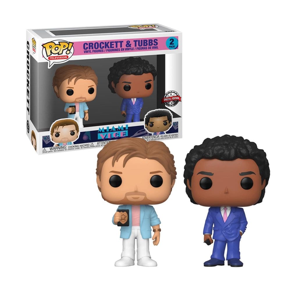 Pacote com 2 Funko POP TV Miami Vice Crockett & Tubbs