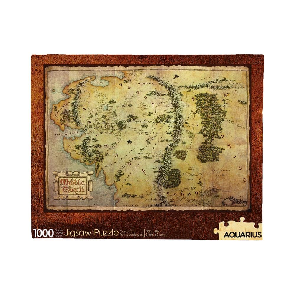 Puzzle AQUARIUS The Hobbit Map 1000 peças 51 x 71 cm