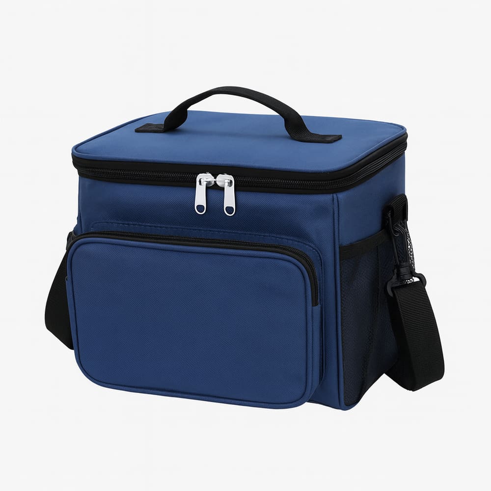 Bolsa Térmica Média Portátil Azul Mantém Alimentos Frescos e Quentes por Horas
