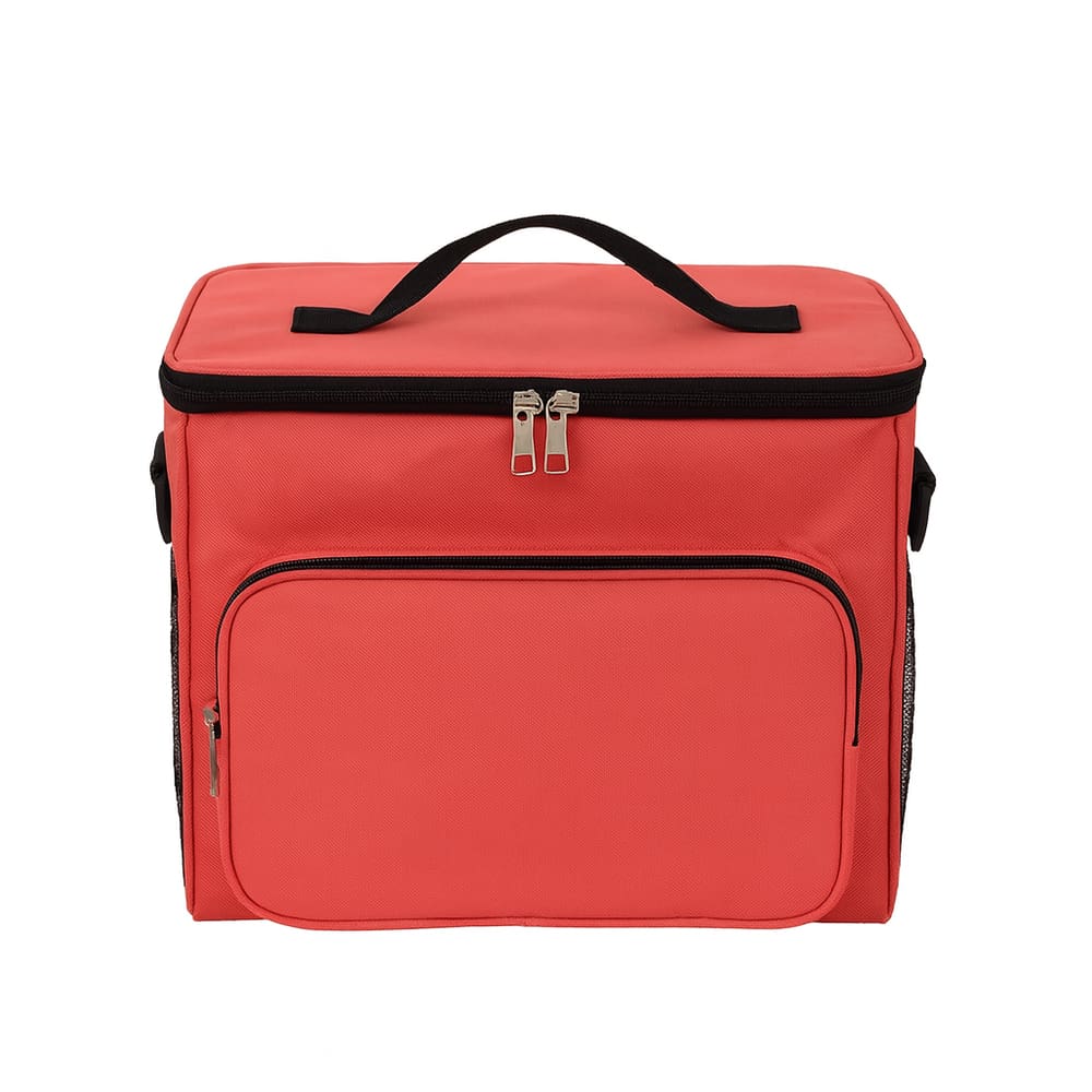Bolsa Térmica Média Portátil Vermelho Mantém Alimentos Frescos e Quentes por Horas