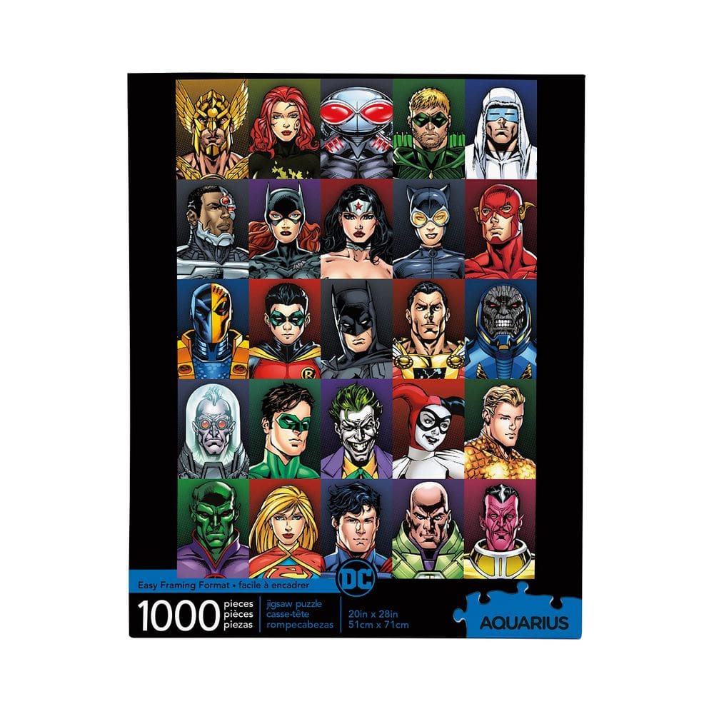 Quebra-cabeça AQUARIUS DC Comics Cast Faces 1000 peças