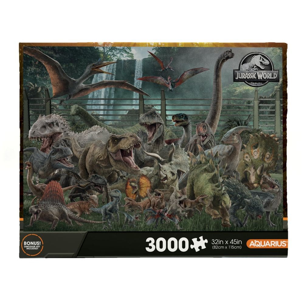 Tabela de tamanhos do quebra-cabeça AQUARIUS Jurassic World, 3000 peças