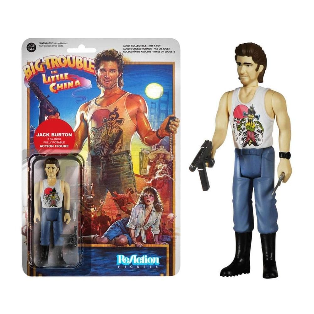 Figura de ação Funko Reaction Big Trouble in Little China Jack Burton
