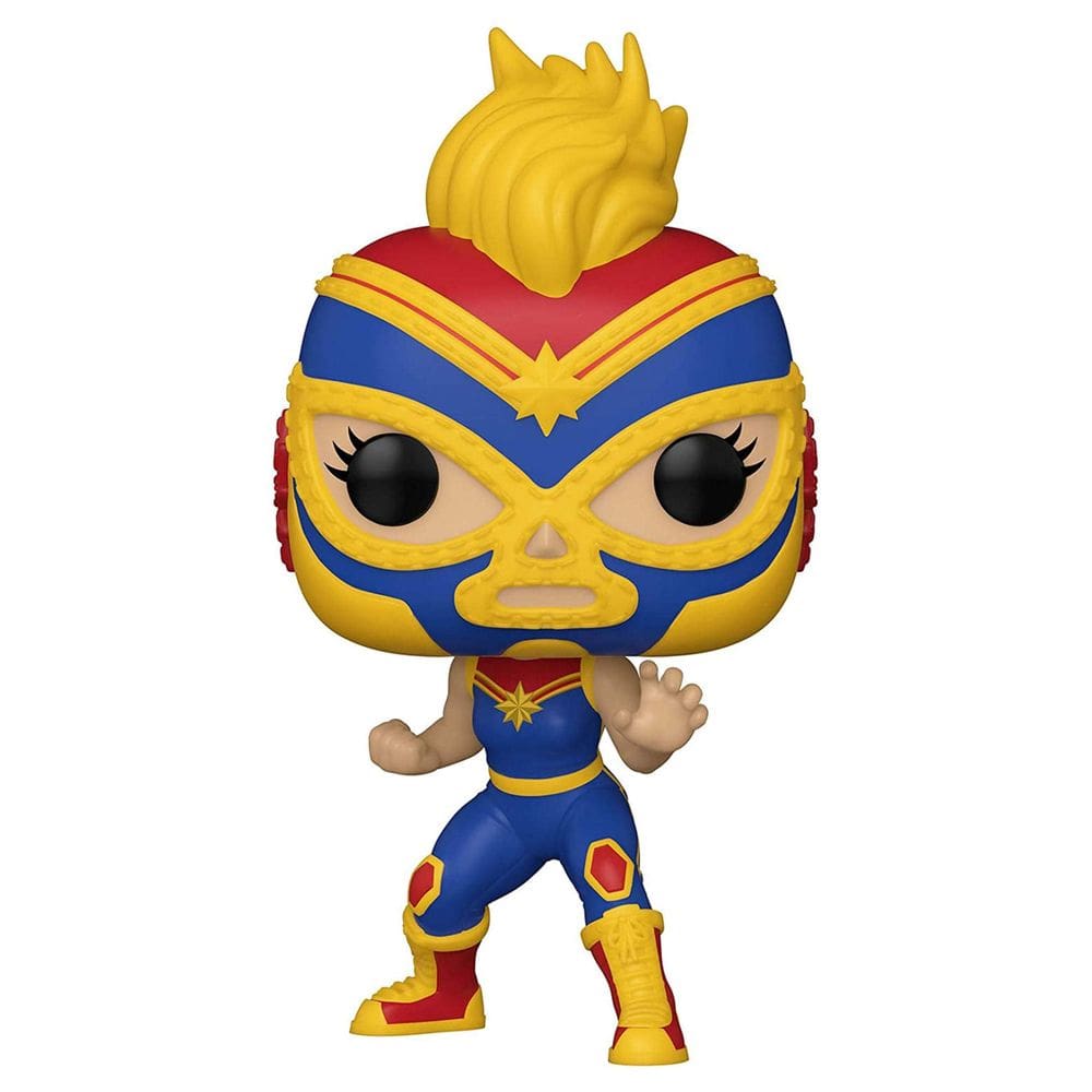 Boneco de brinquedo Funko POP Marvel Luchadores Capitão Marvel