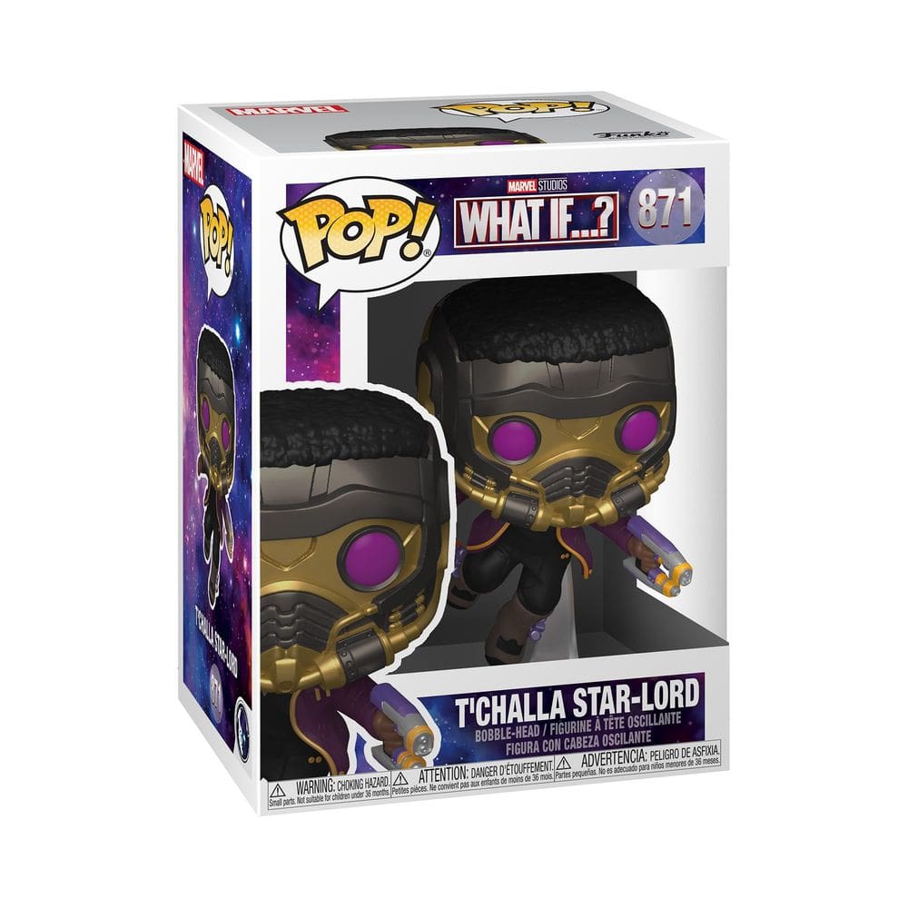 Funko Pop! Marvel E se? Senhor das Estrelas T`Challa 9,5 cm