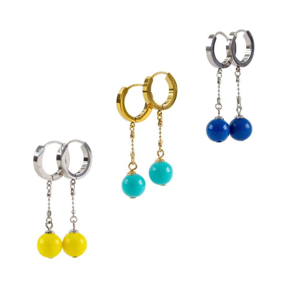 Brincos Dragon Ball Z Potara Fusion em aço inoxidável, conjunto 3