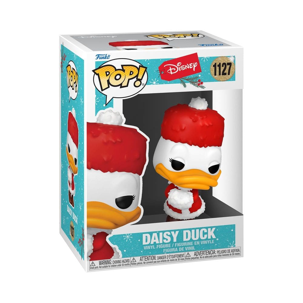 Funko Pop! Boneco Disney Holiday 2021 Daisy Duck com 10 cm de altura