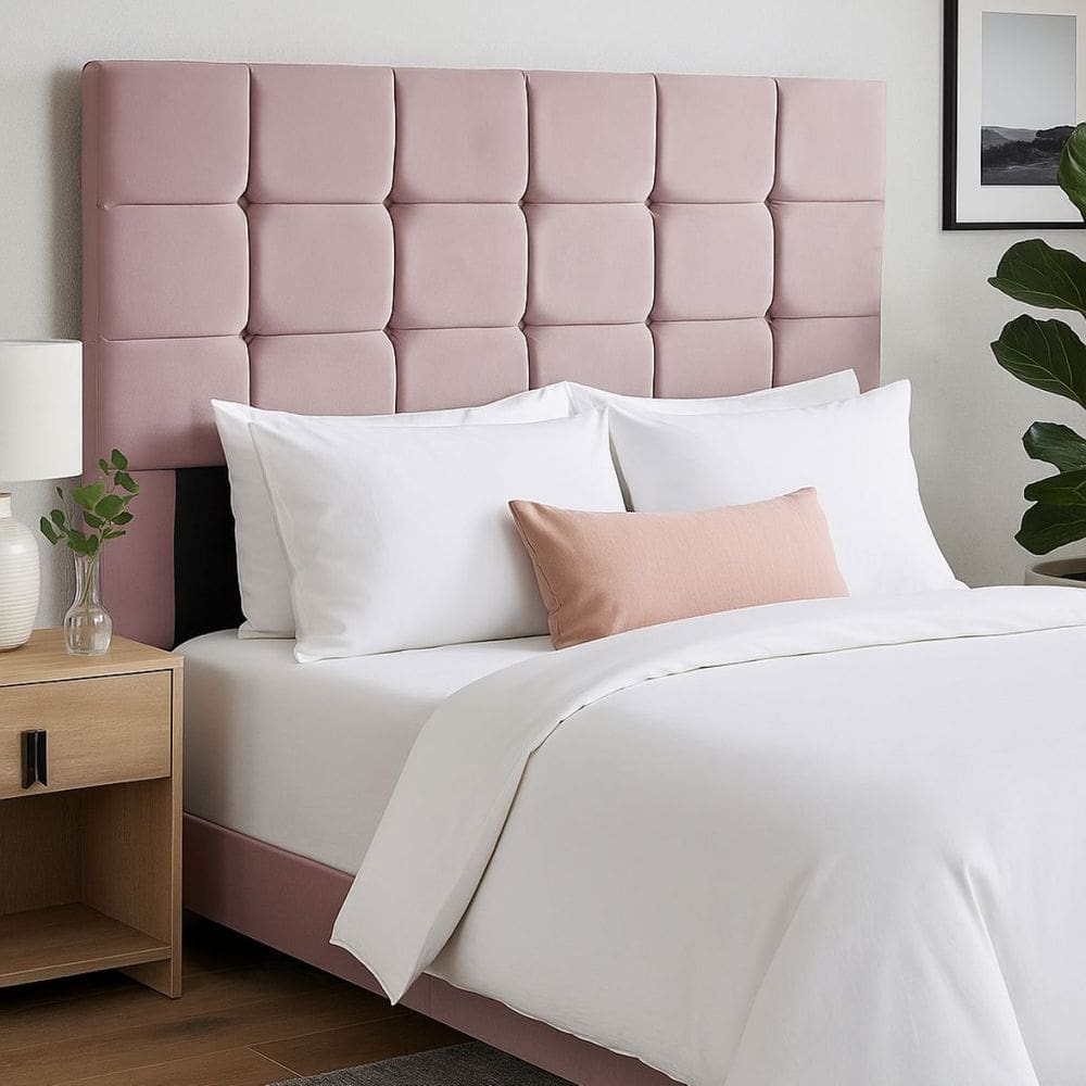 Cabeceira Cama de Queen 160 cm Naiara em Suede Com Frame