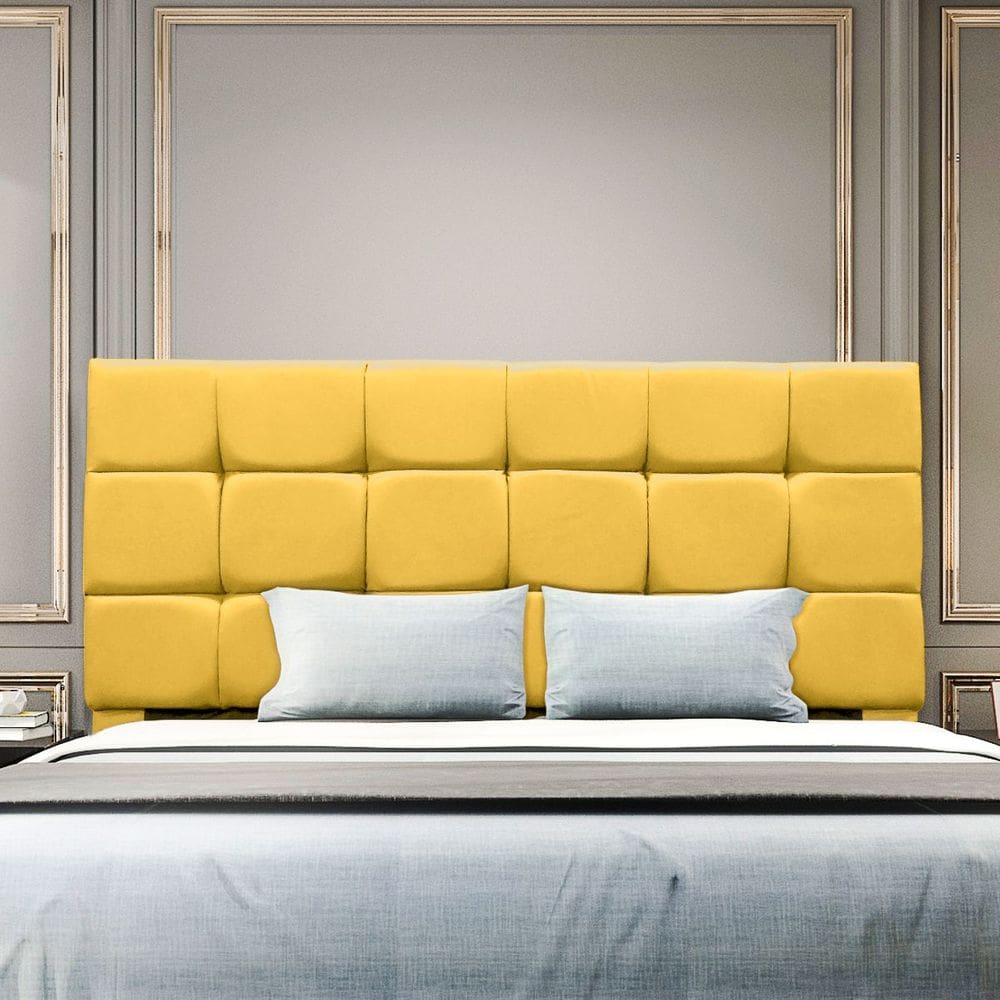 Cabeceira King 195 cm Estofada Naiara em Suede Com Frame
