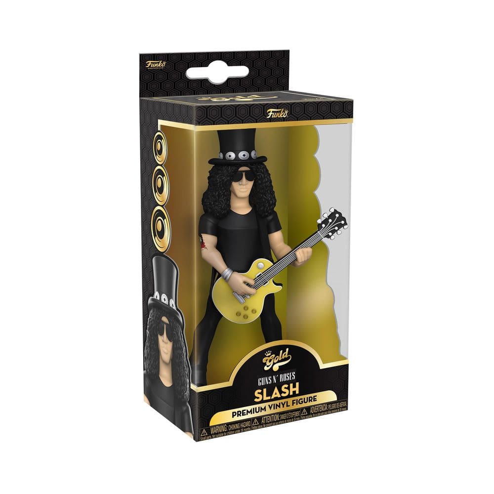 Boneco de vinil Funko Gold Guns N` Roses Slash 12,7 cm com Chase
