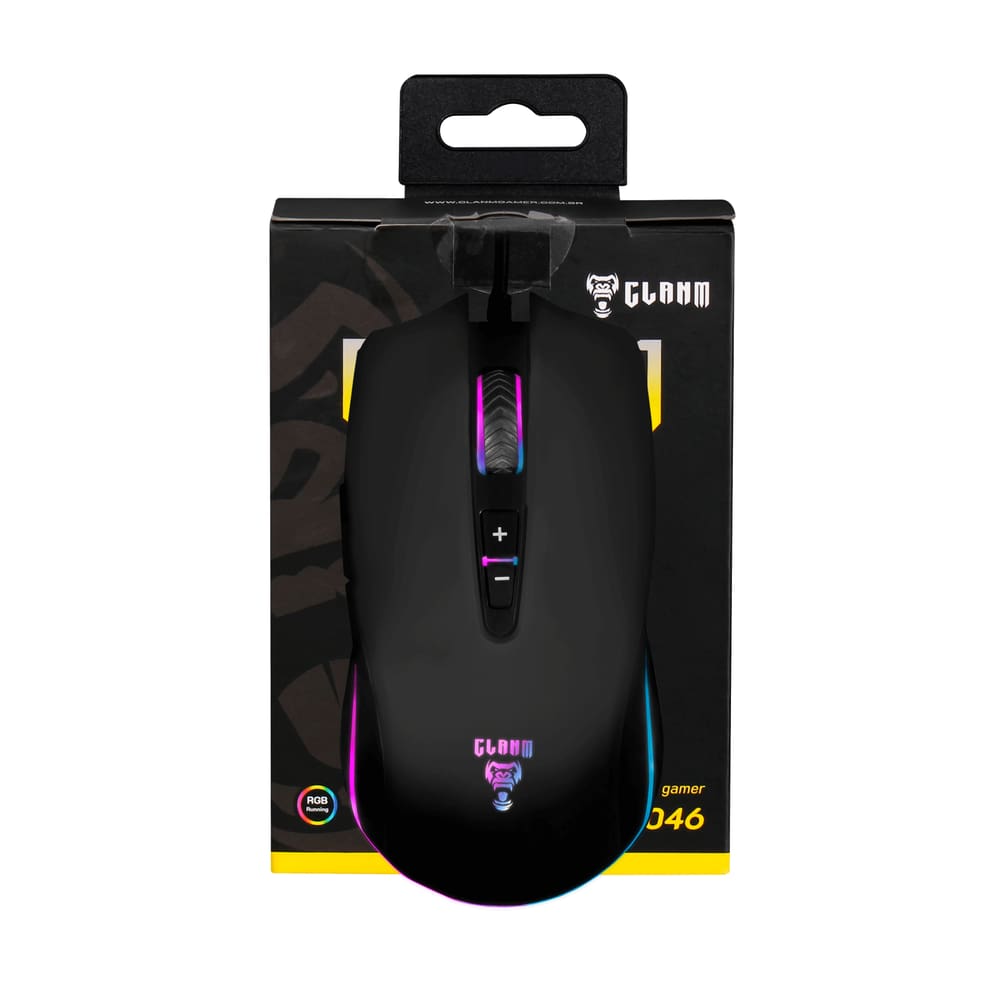 Mouse Gamer Skipper – 6.400 DPI, RGB, 7 Botões – Clanm
