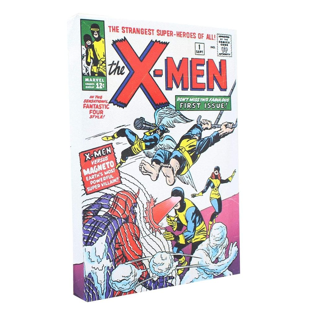 Arte de parede em tela Marvel X-Men #1 Capa em quadrinhos 23x13cm