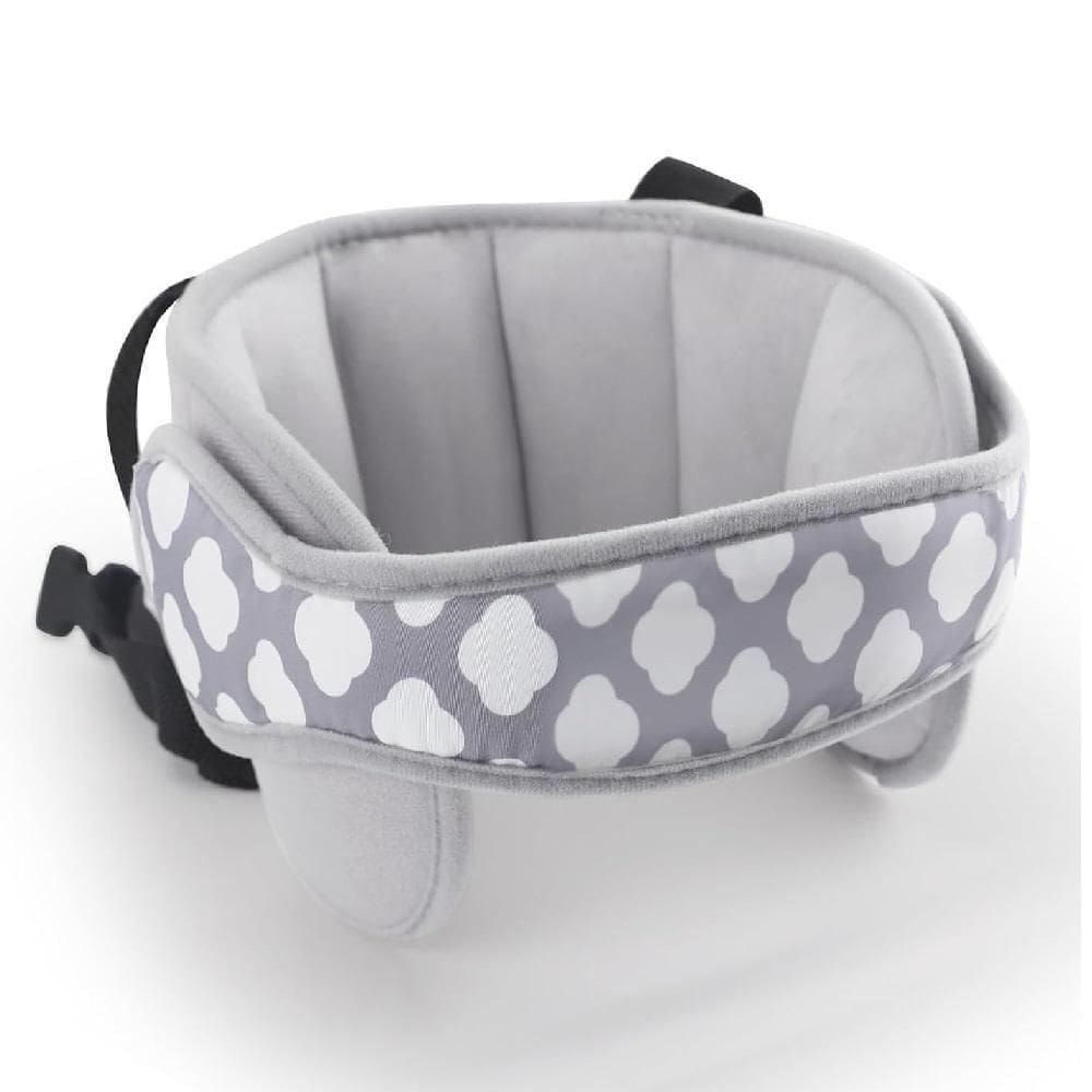 Apoio De Cabeca Pescoco Faixa Ajustavel Protecao Bebe Crianca Almofada Viagem Carro Cinza