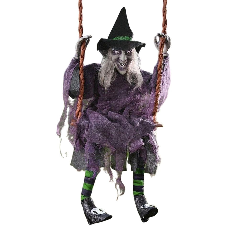 Decoração de Halloween Fun World Swinging Witch 91 cm de altura