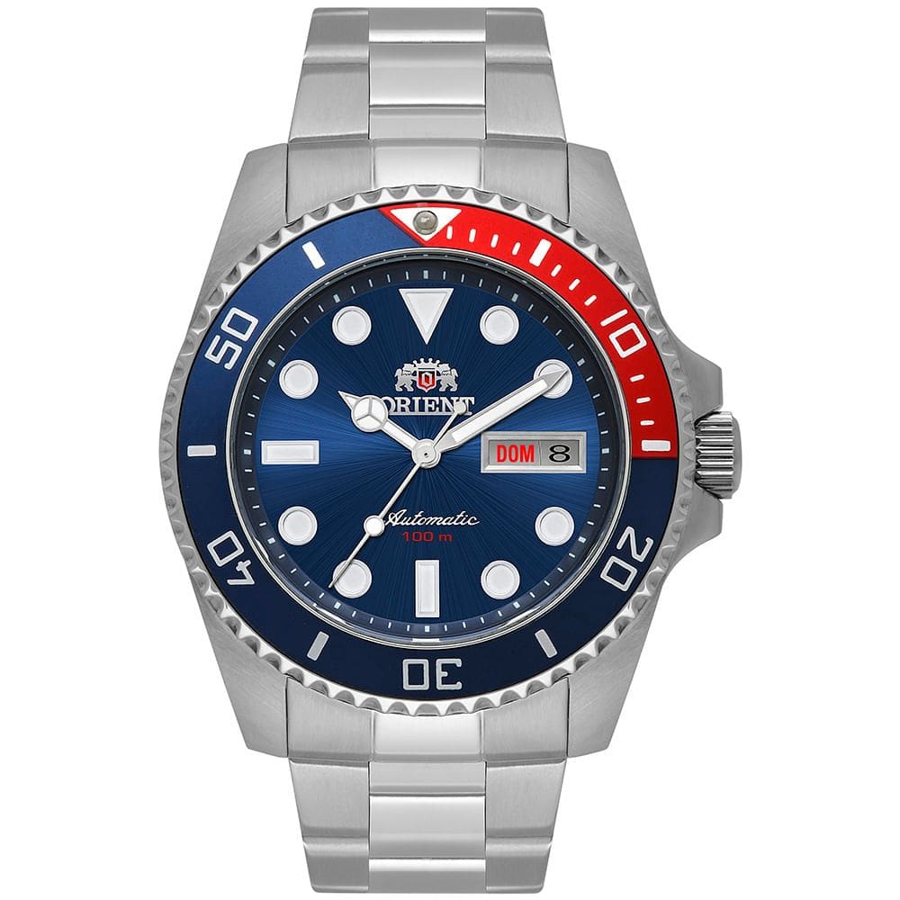 Relógio ORIENT masculino automático prata F49SS026NH D1SX