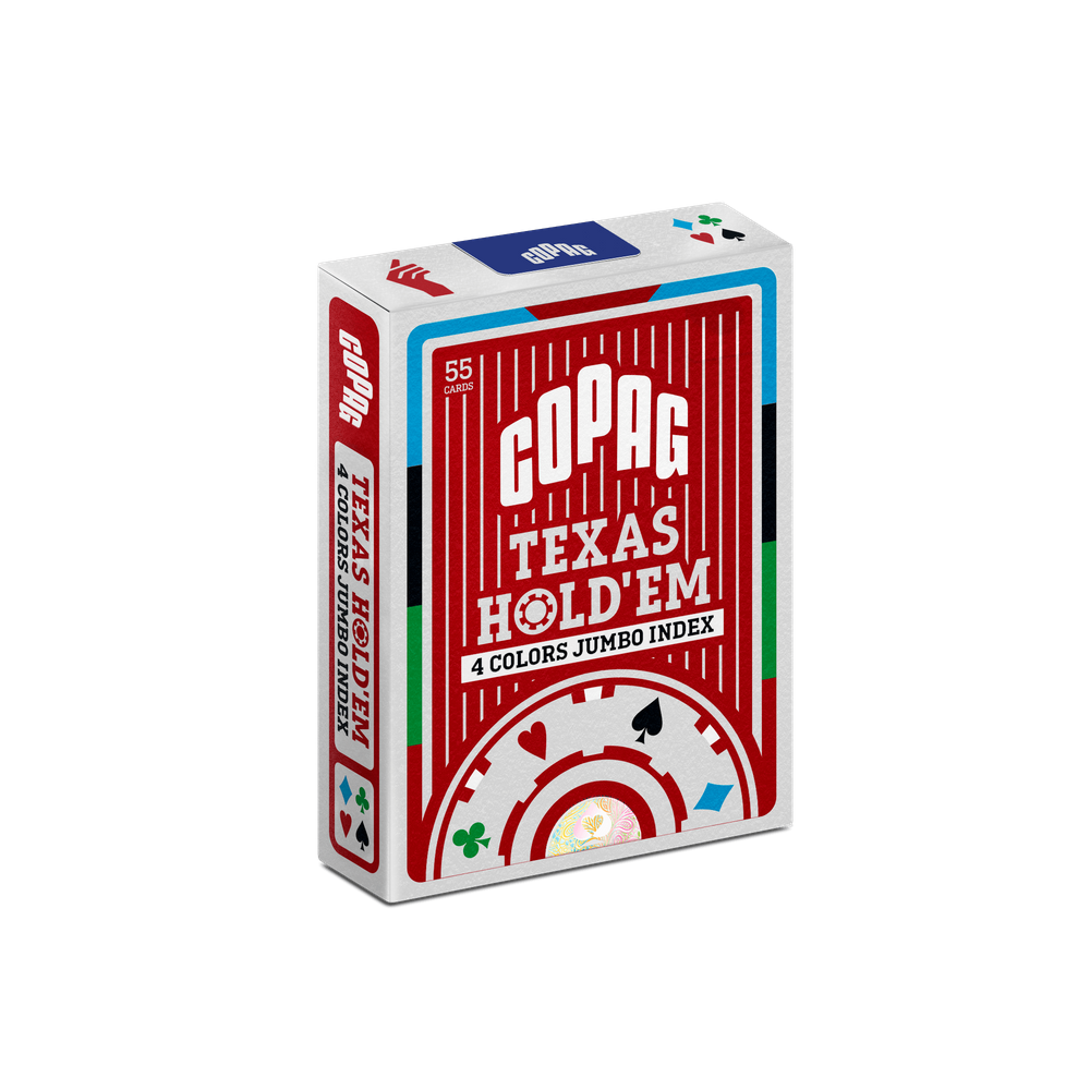 Baralho Texas Hold’em Naipe 4 Cores Vermelho