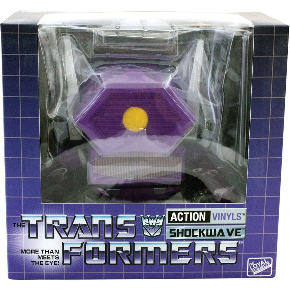 Boneco de vinil The Loyal Subjects Shockwave Transformers de 8 polegadas