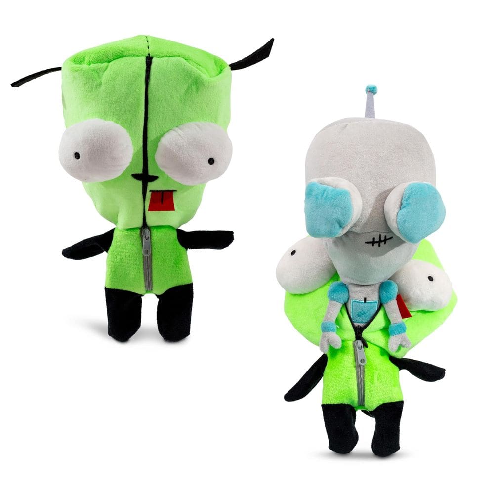 Brinquedo de pelúcia Golden Bell Studios Invader Zim GIR 25 cm com fantasia