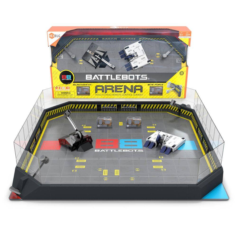 Arena HEXBUG BATTLEBOTS Bite Force vs Blacksmith com azulejos
