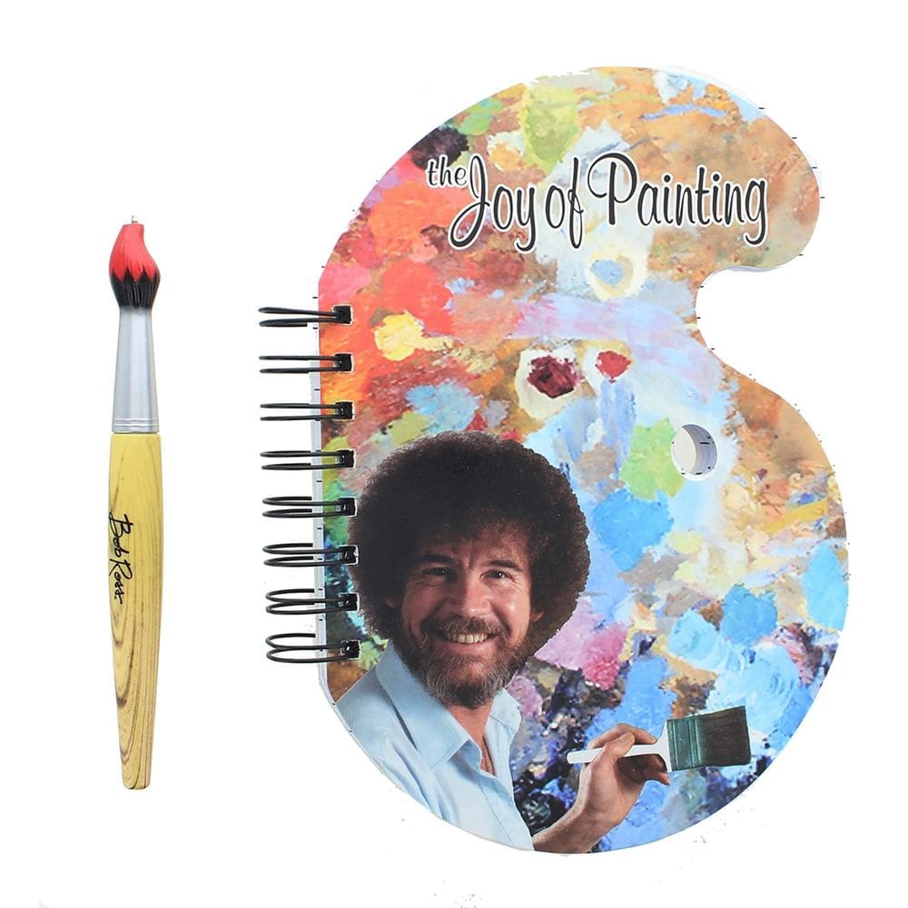 Paleta de pintura Bob Ross do Journal Surreal Entertainment com caneta