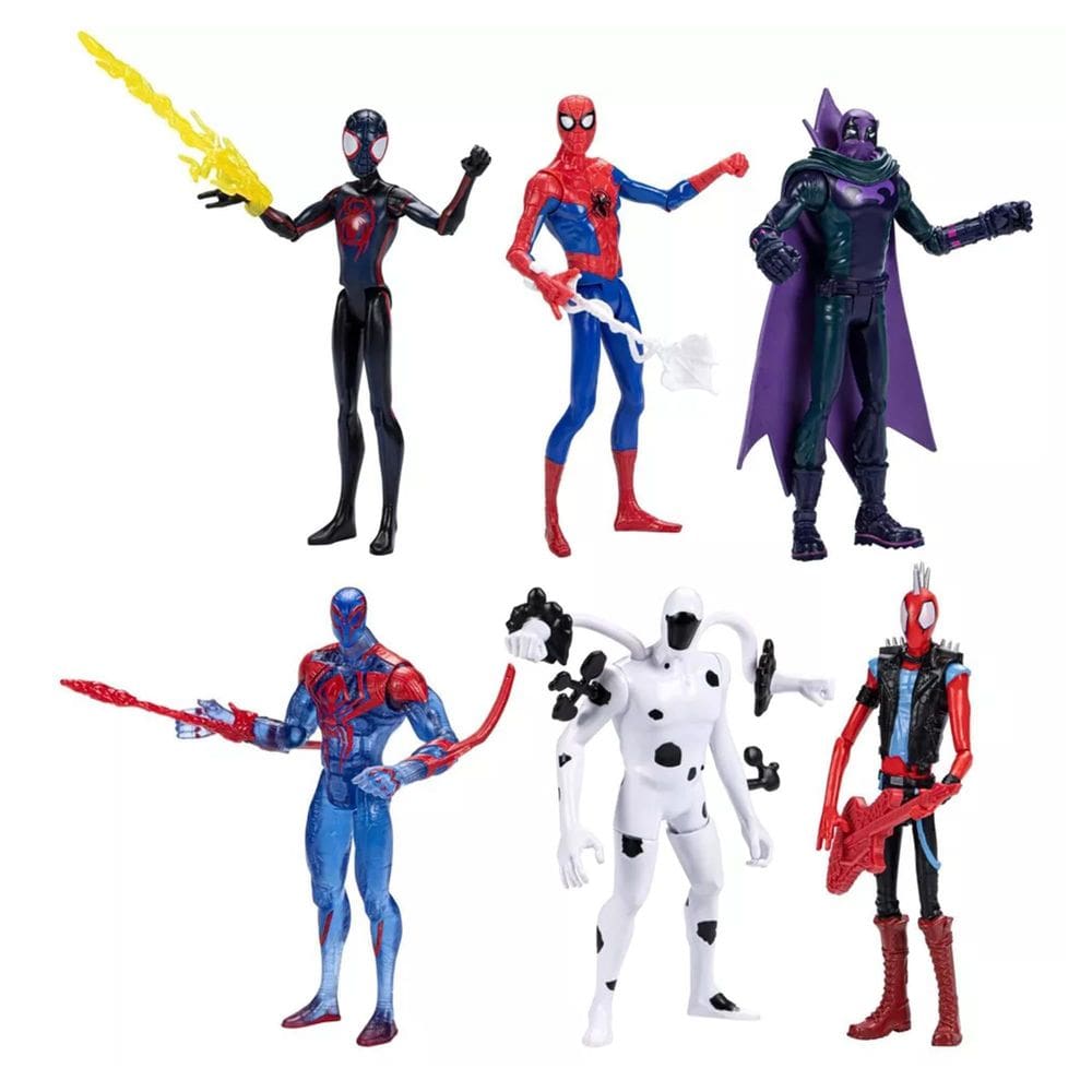 Boneco de ação Hasbro Marvel Spider-Man Across The SpiderVerse, pacote com 6