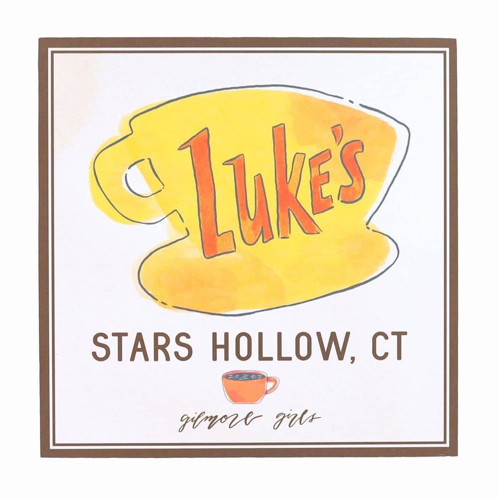 Arte de parede em madeira Silver Buffalo Gilmore Girls Lukes Diner 15x15x4cm