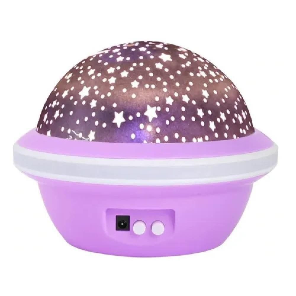 Luminaria Projetor De Teto Efeito Estrelado Lua Para Criancas Bebes Adultos Quarto Globo Giratorio Lilas