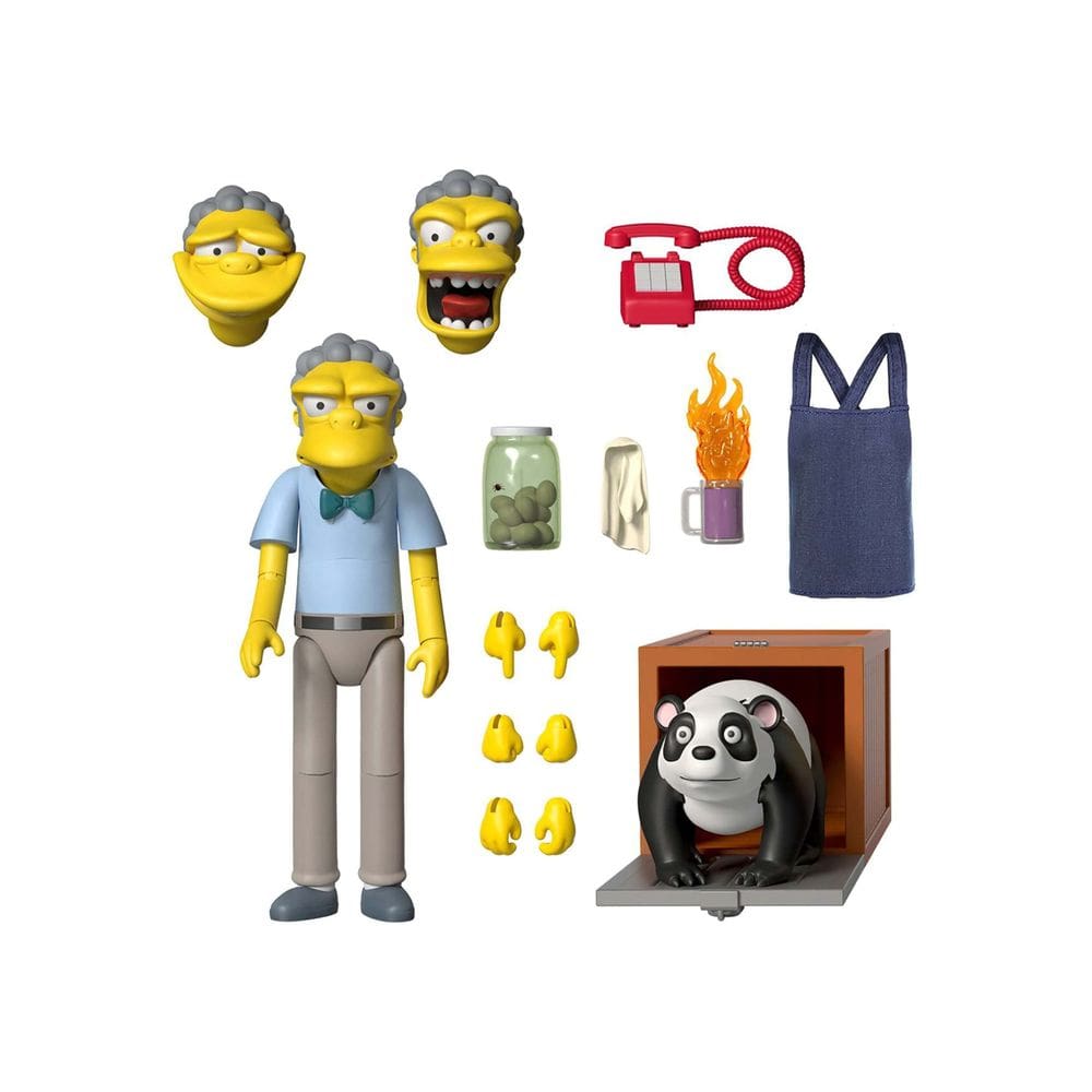 Boneco de ação The Simpsons Ultimates Moe 18 cm com acessórios