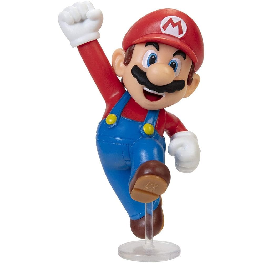 Boneco de ação Super Mario Jumping, brinquedo colecionável de 6,35 cm