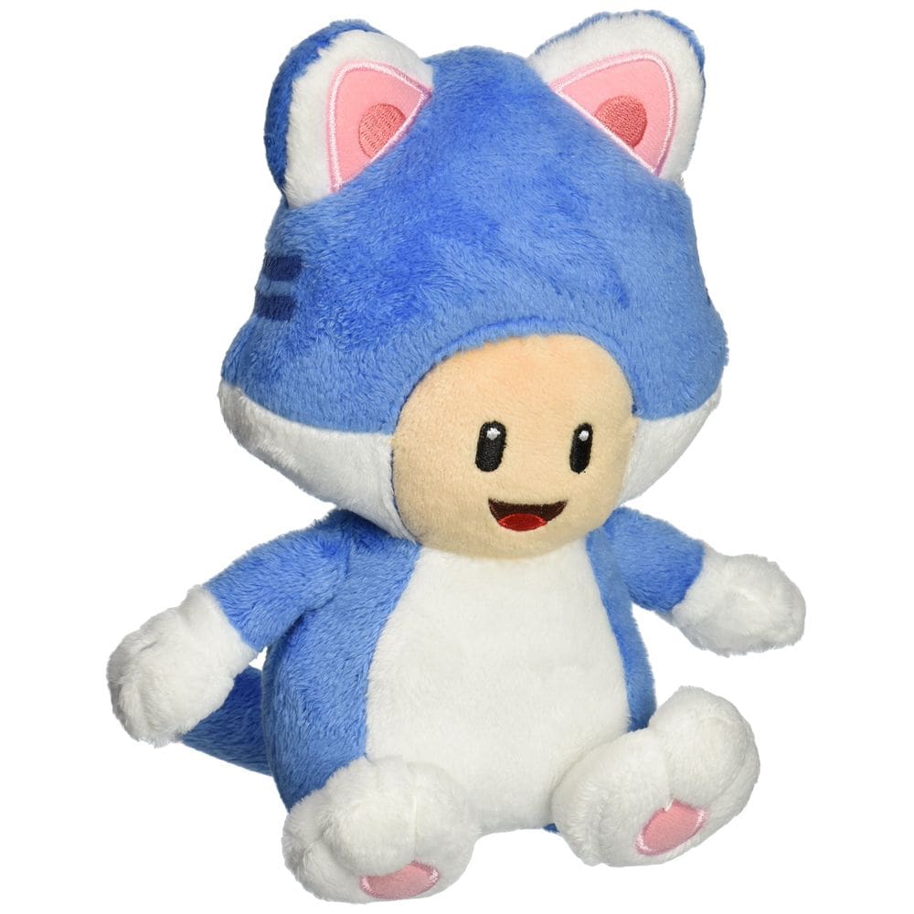 Brinquedo de pelúcia Little Buddy USA Super Mario Neko Cat Toad 7”
