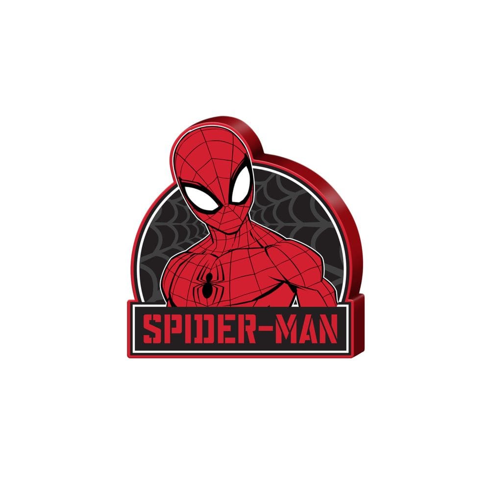 Placa de parede Silver Buffalo Spider Man Badge Web Large MDF