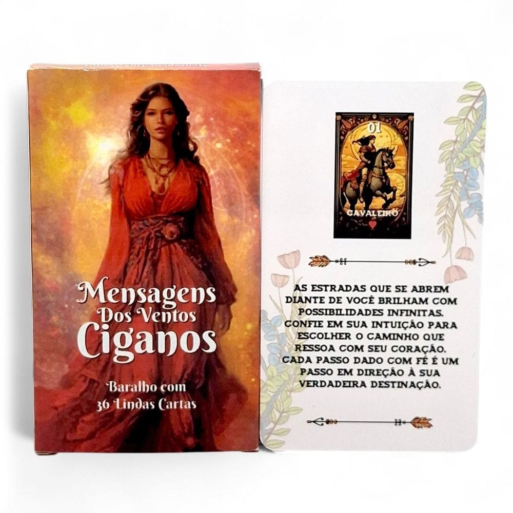 Baralho Mensagens dos Ventos Ciganos 36 Cartas Objetivas