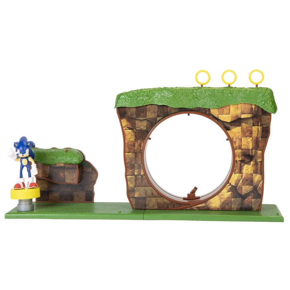Conjunto de jogos Sonic The Hedgehog Green Hill Zone com boneco de 2,5 polegadas