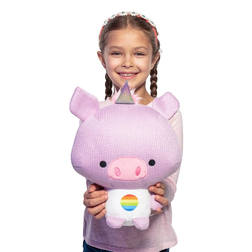 Brinquedo de pelúcia Ami Amis Jumbo Oinkie Crochet Coleção 25 cm