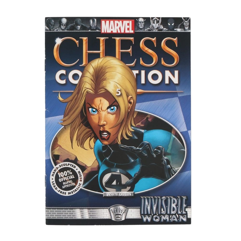 Conjunto de Xadrez Eaglemoss Marvel Collection #5 Invisible Woman