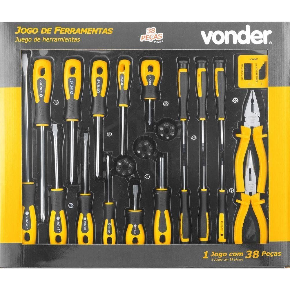 Jogo De Ferramentas Com 38 Peças - Vonder