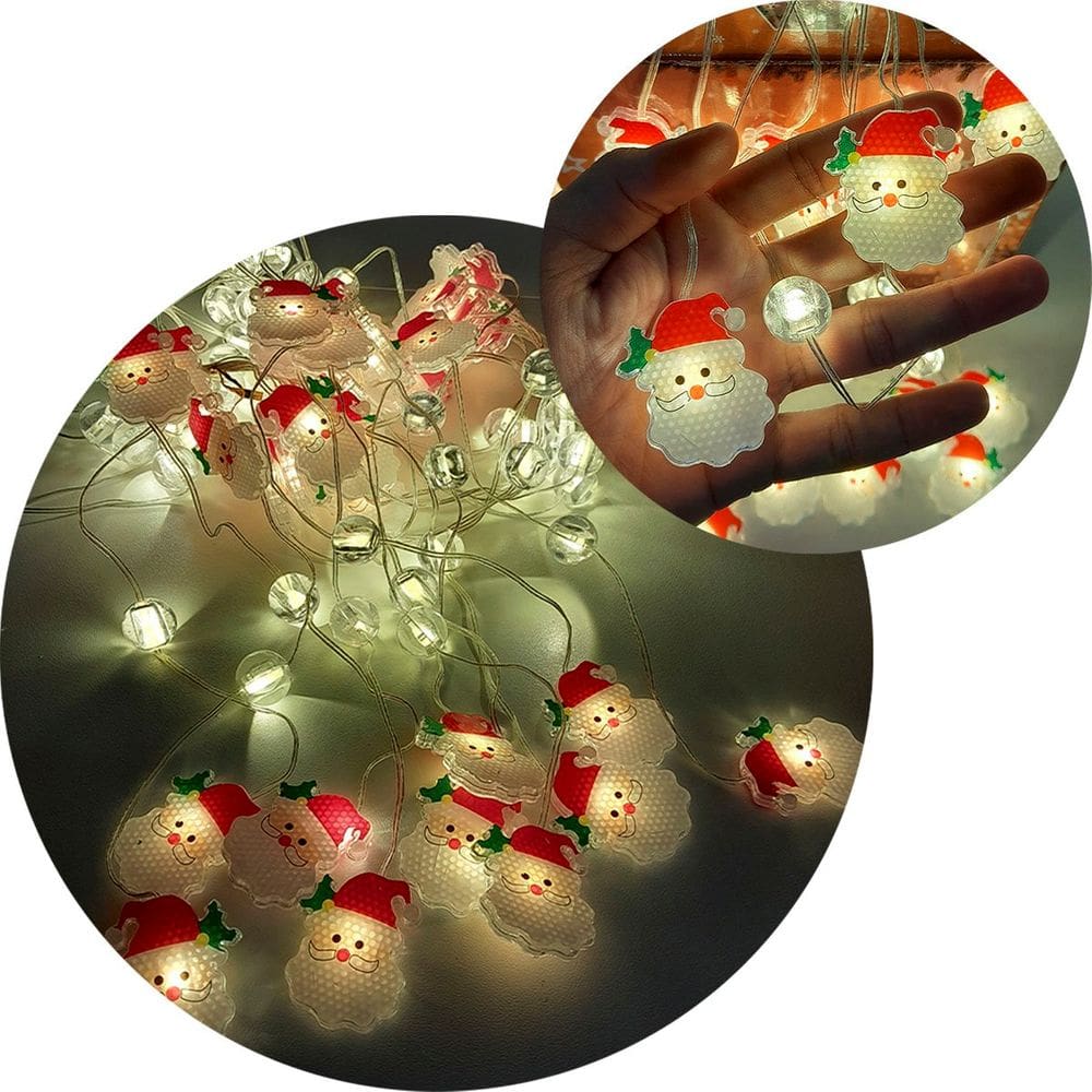 Pisca Cortina Papai Noel Natal 80 Lâmpadas LED 110-220v 3x1M