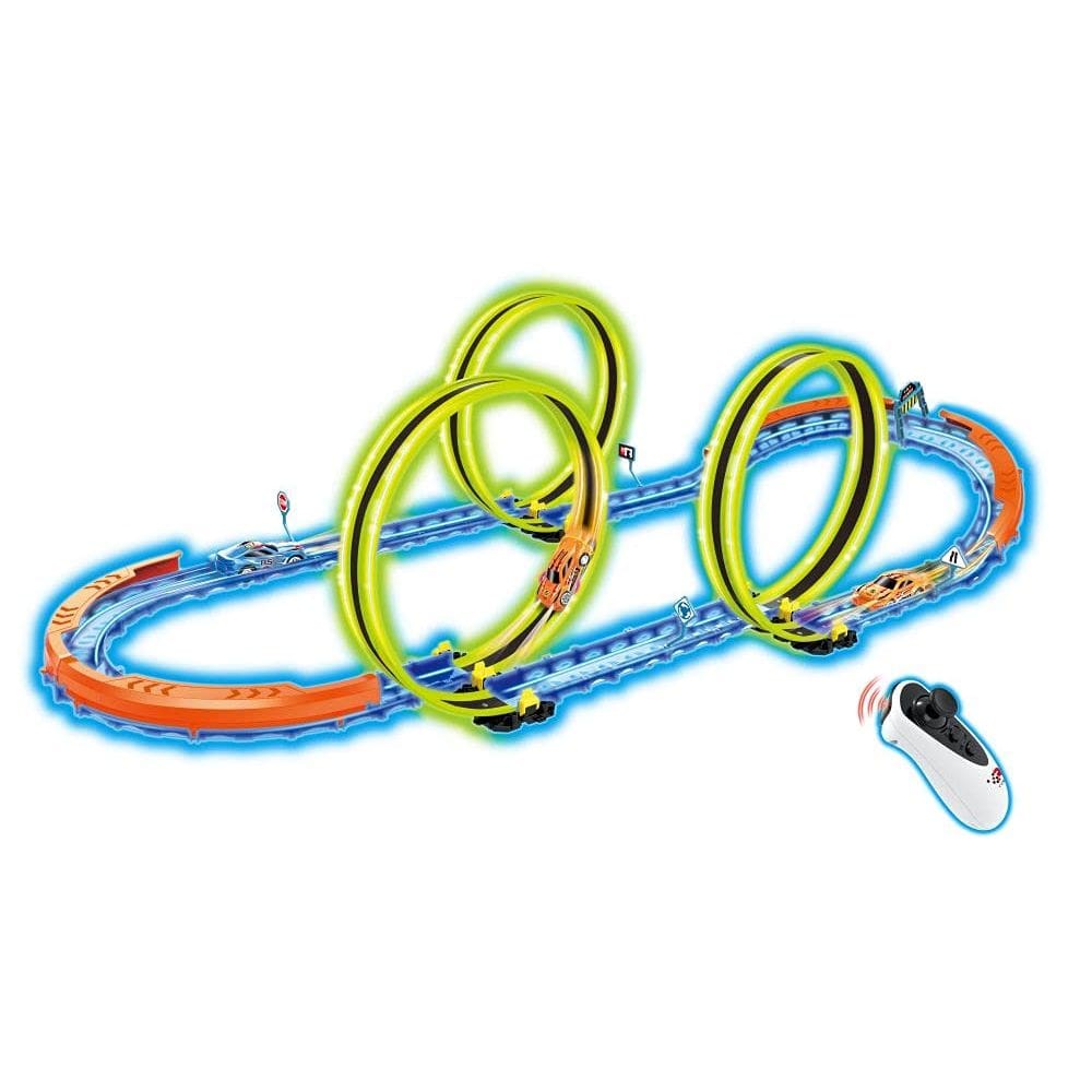 RC Car Track Spinforce Glow X3 com controle remoto