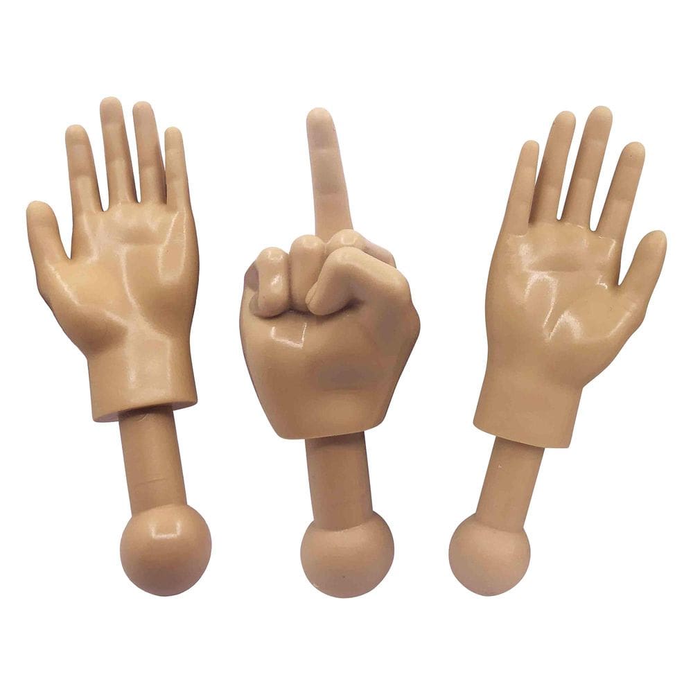 Conjunto de 3 bonecos de plástico Toynk Tiny Hands da Novelty Toys