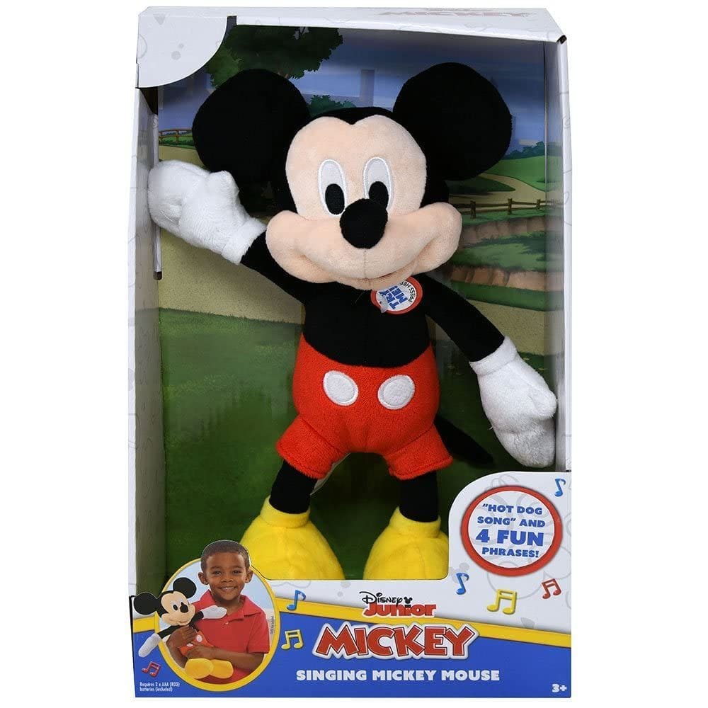 Brinquedo de pelúcia Disney Mickey `Hot Dog Song` cantando 30 cm