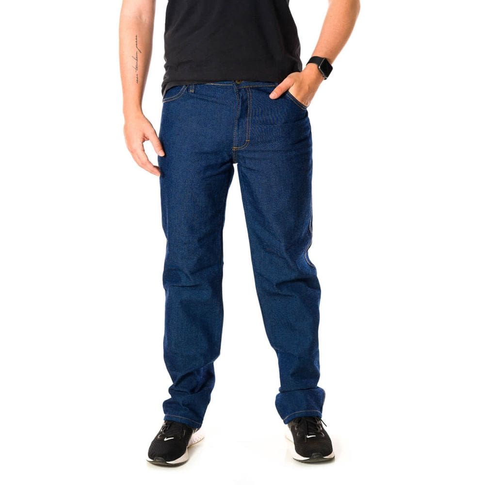 Calça Jeans Masculina Tradicional Reta Básica para Trabalho