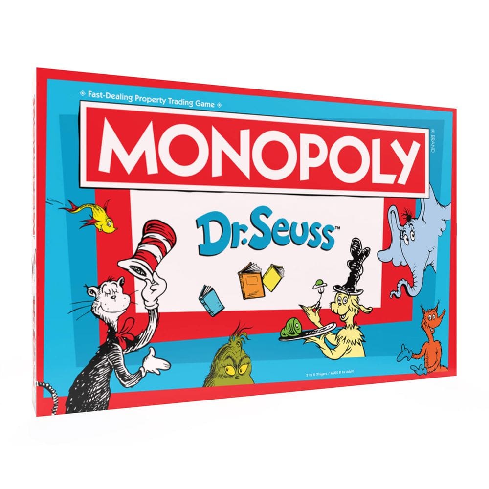 Monopoly Game Dr. Seuss colecionável clássico com tabuleiro personalizado