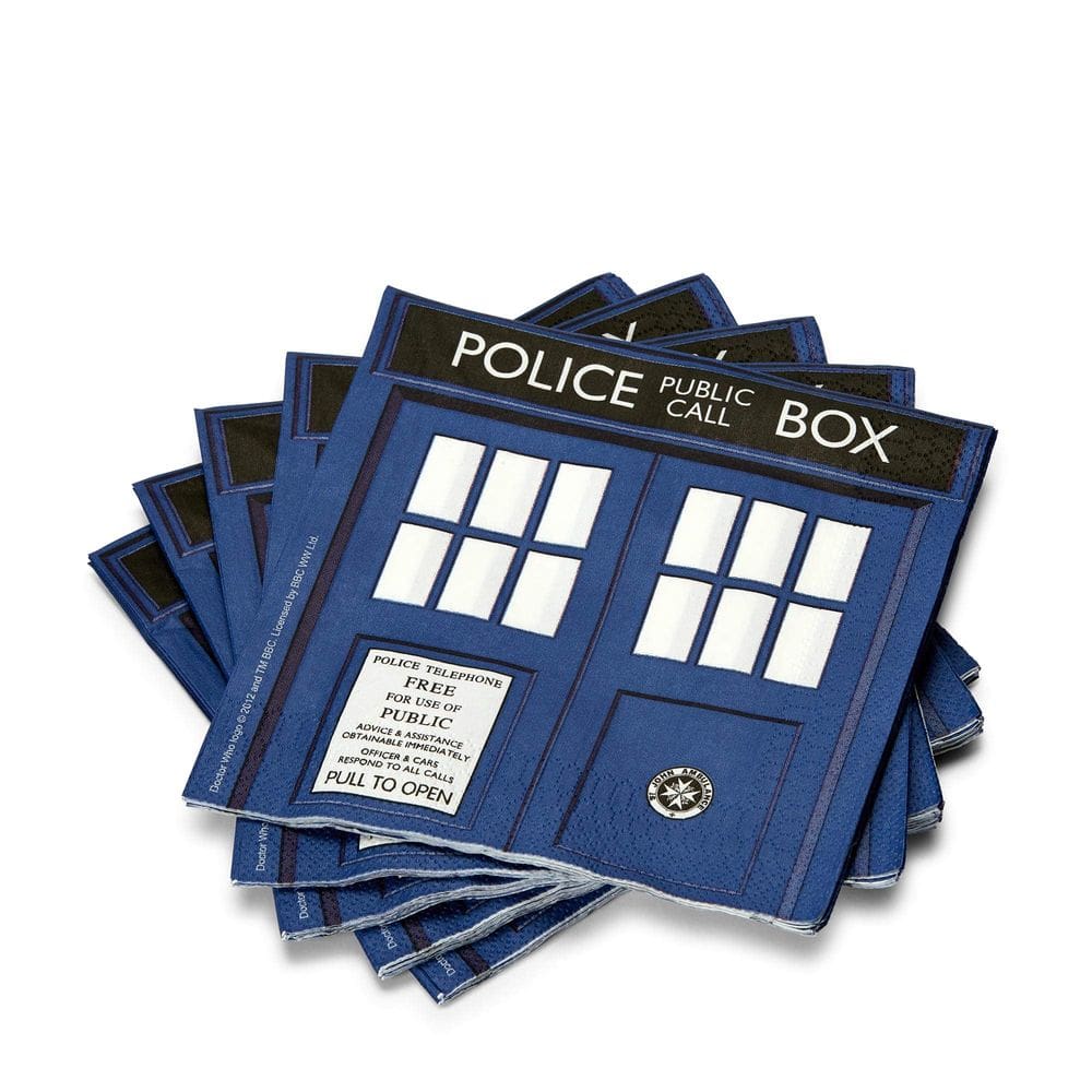 Guardanapos de papel Underground Toys Doctor Who TARDIS 20 unidades