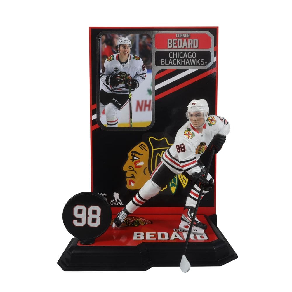Boneco de ação McFarlane Toys Connor Bedard Chicago Blackhawks