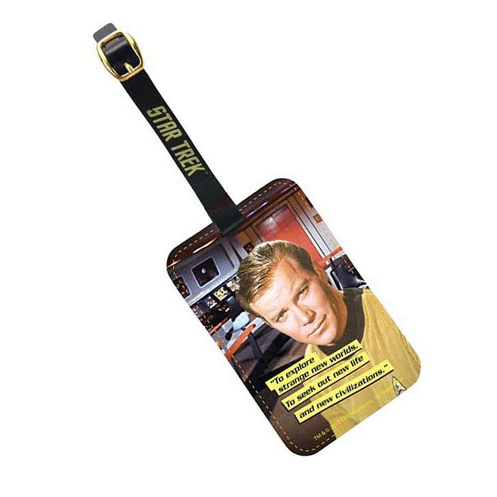 Etiqueta de bagagem The Coop Star Trek Captain Kirk Design gráfico