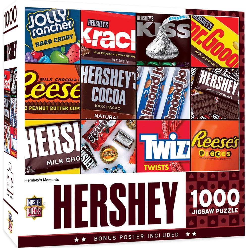 Obras-primas do quebra-cabeça Hershey`s Moments 1000 peças
